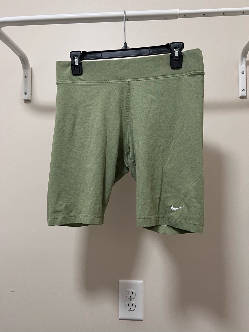 Nike Olive Tone Women's Bike Shorts with Swoosh